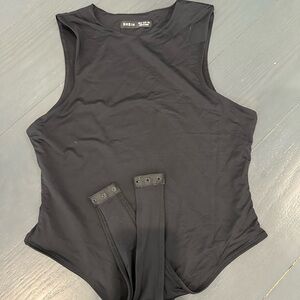 Black Sleeveless Bodysuit